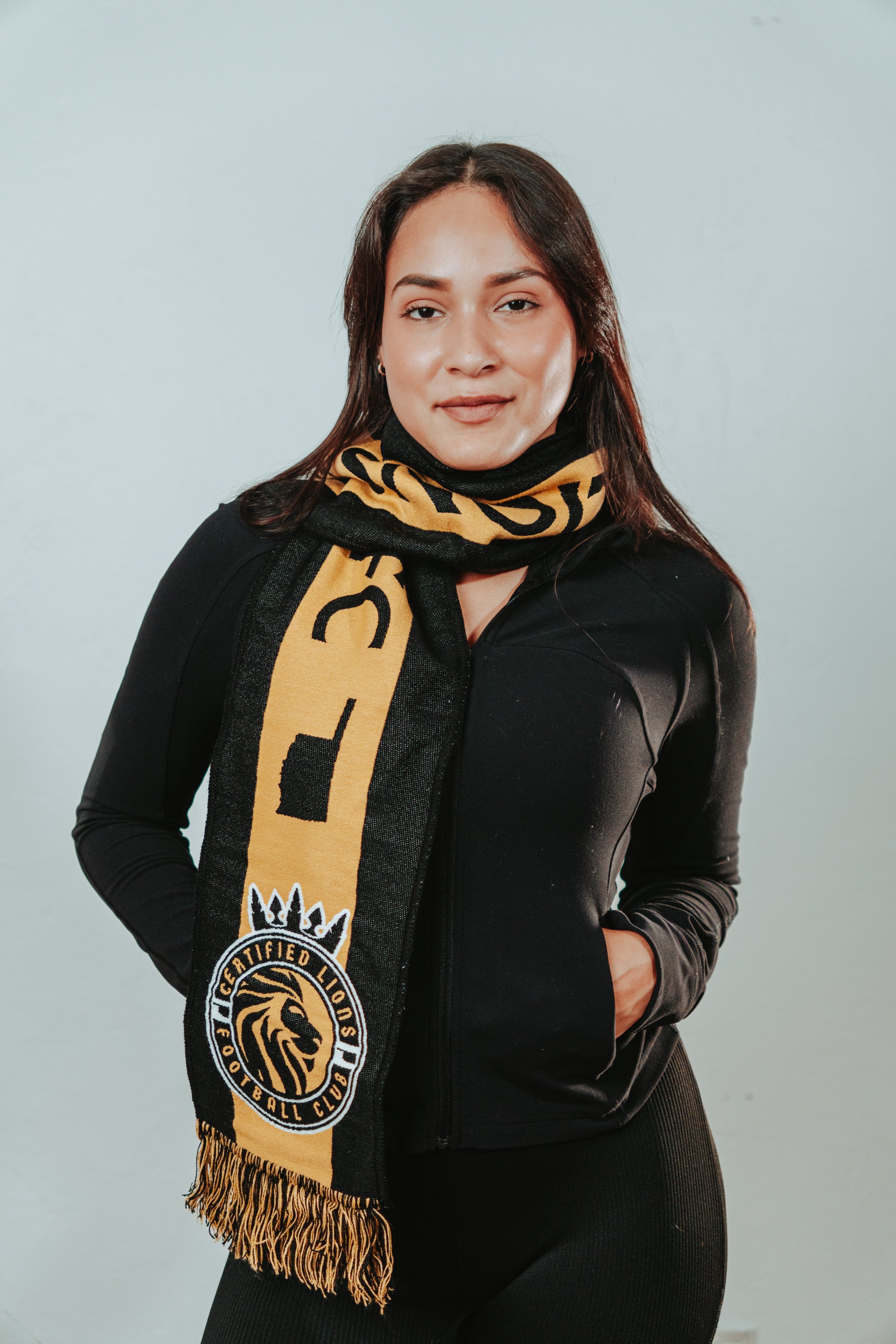 Certified Lions FC Official Supporters Scarf – Black & Gold