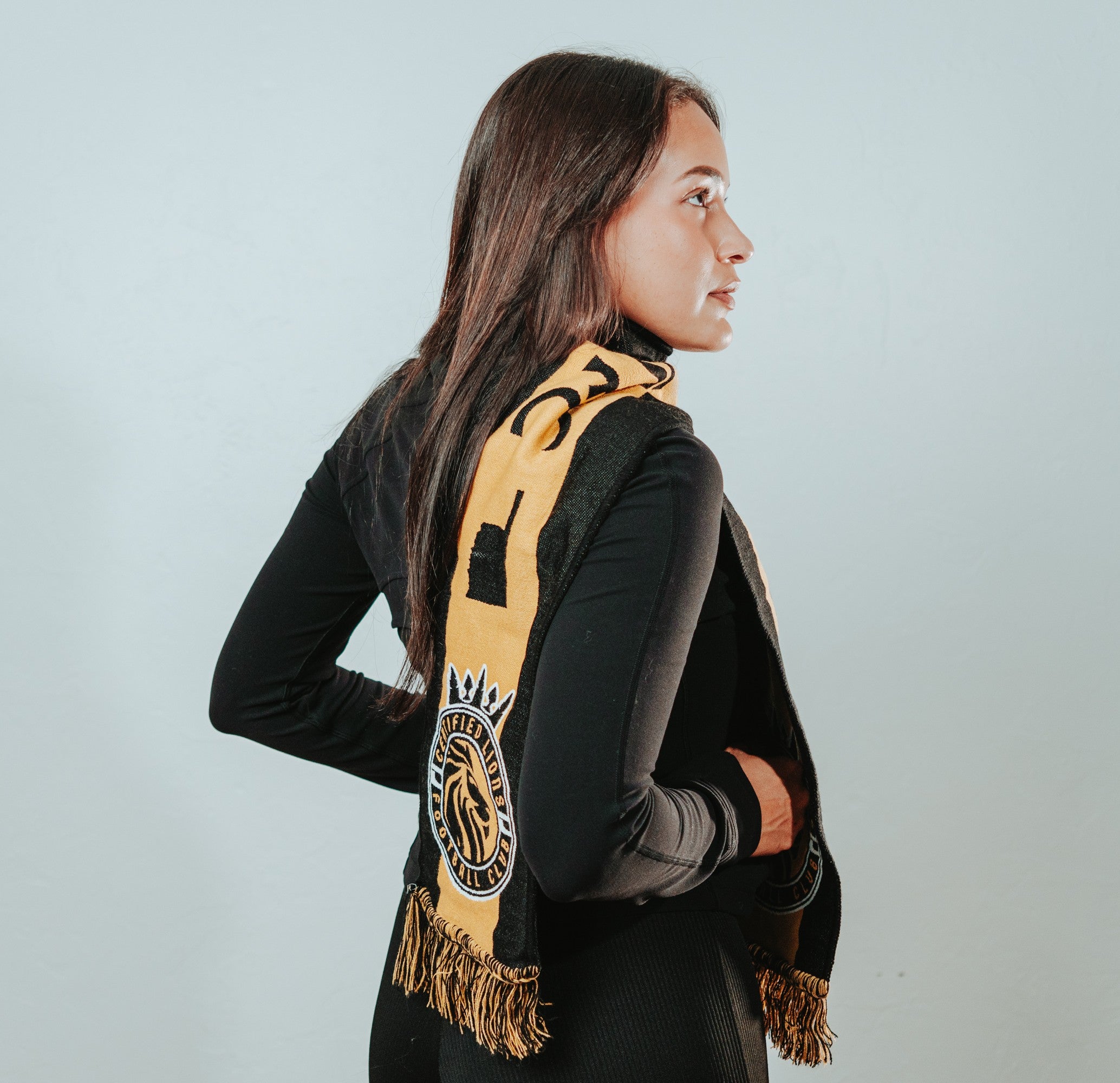 Certified Lions FC Official Supporters Scarf – Black & Gold