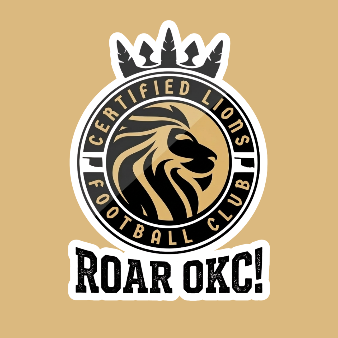 Roar OKC! Certified Lions Football Club Vinyl Sticker